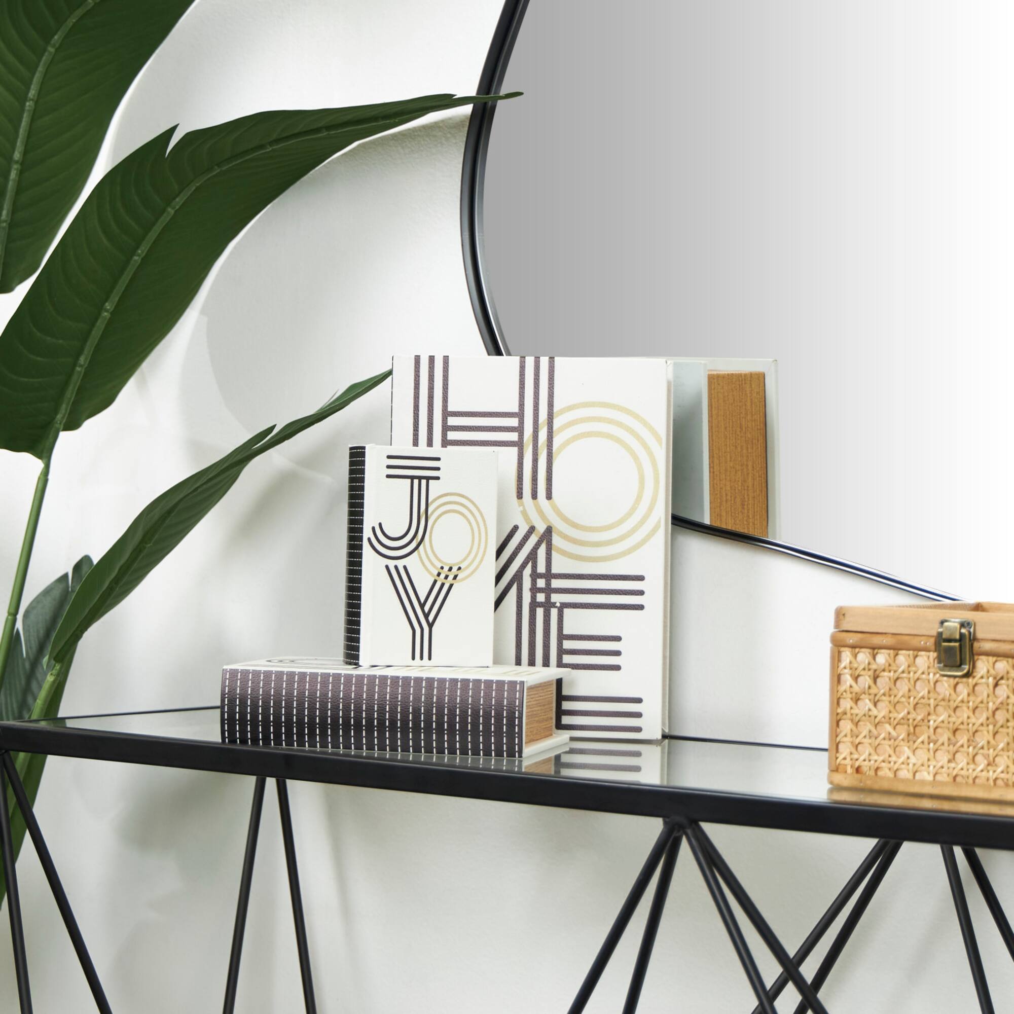 White Home, Love, Joy Book Storage Box Set